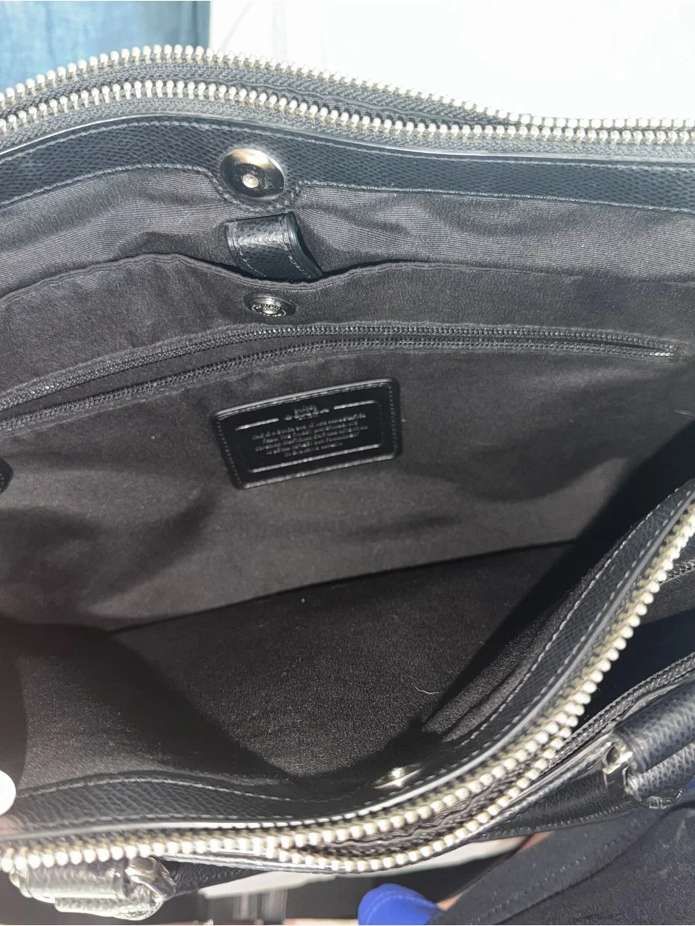 Coach F54775 Perry Metropolitan Black Leather Triple Compartment Briefcase